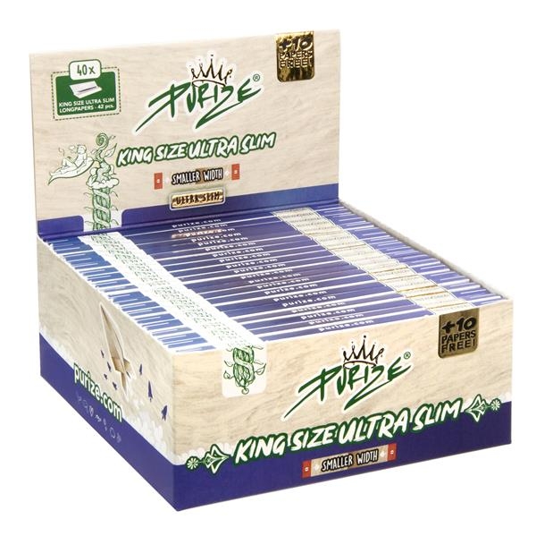 PURIZE® King Size Ultra Slim Unbleached Zigarettenpapier 40er Box